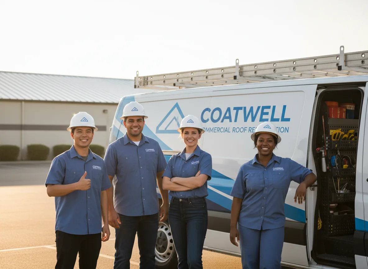 Commercial roof coating company in Armington, IL