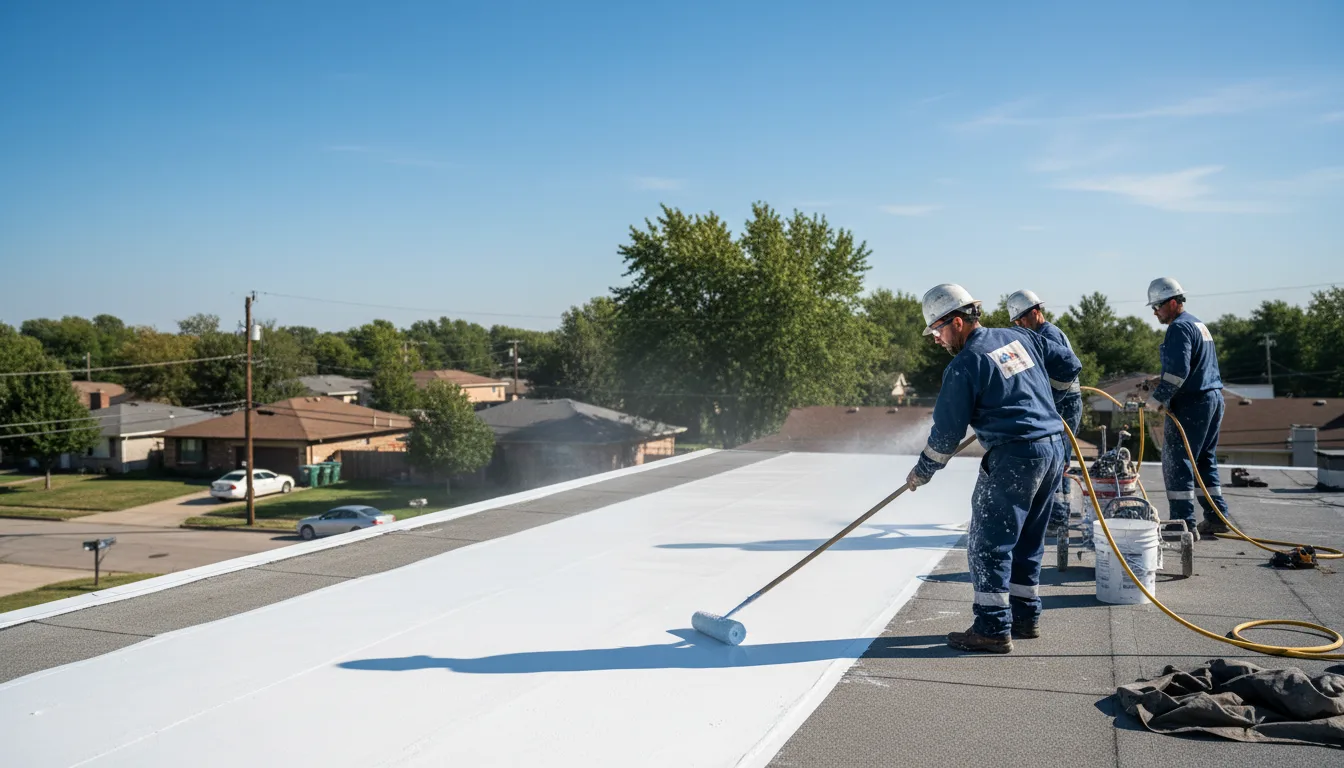 Commercial roof coating in Armington, IL near me